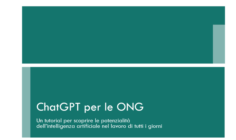 ChatGPT, ecco un tutorial per le ONG